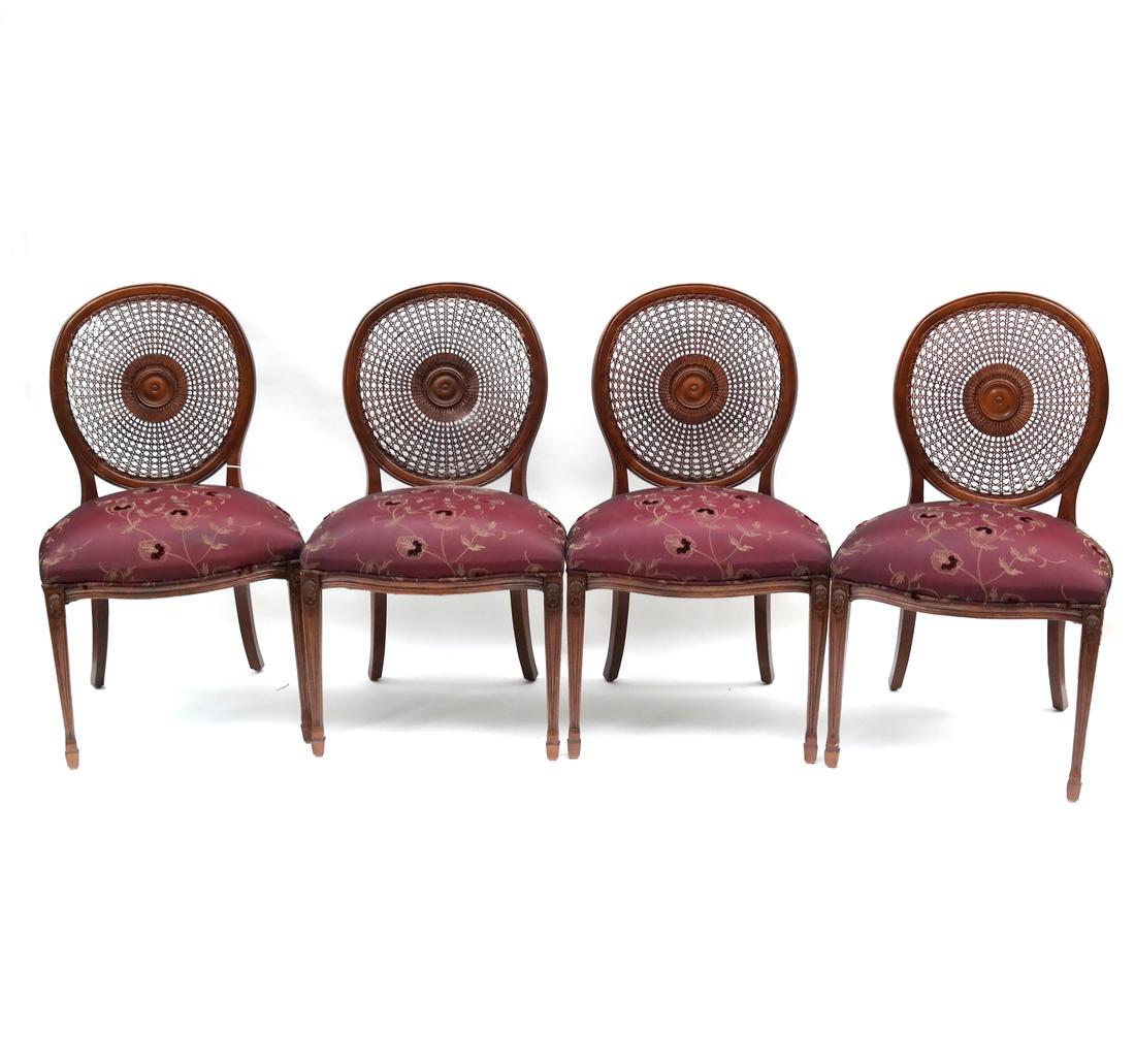 Set of Four Sheraton-Style Side Chairs (1 of 7)