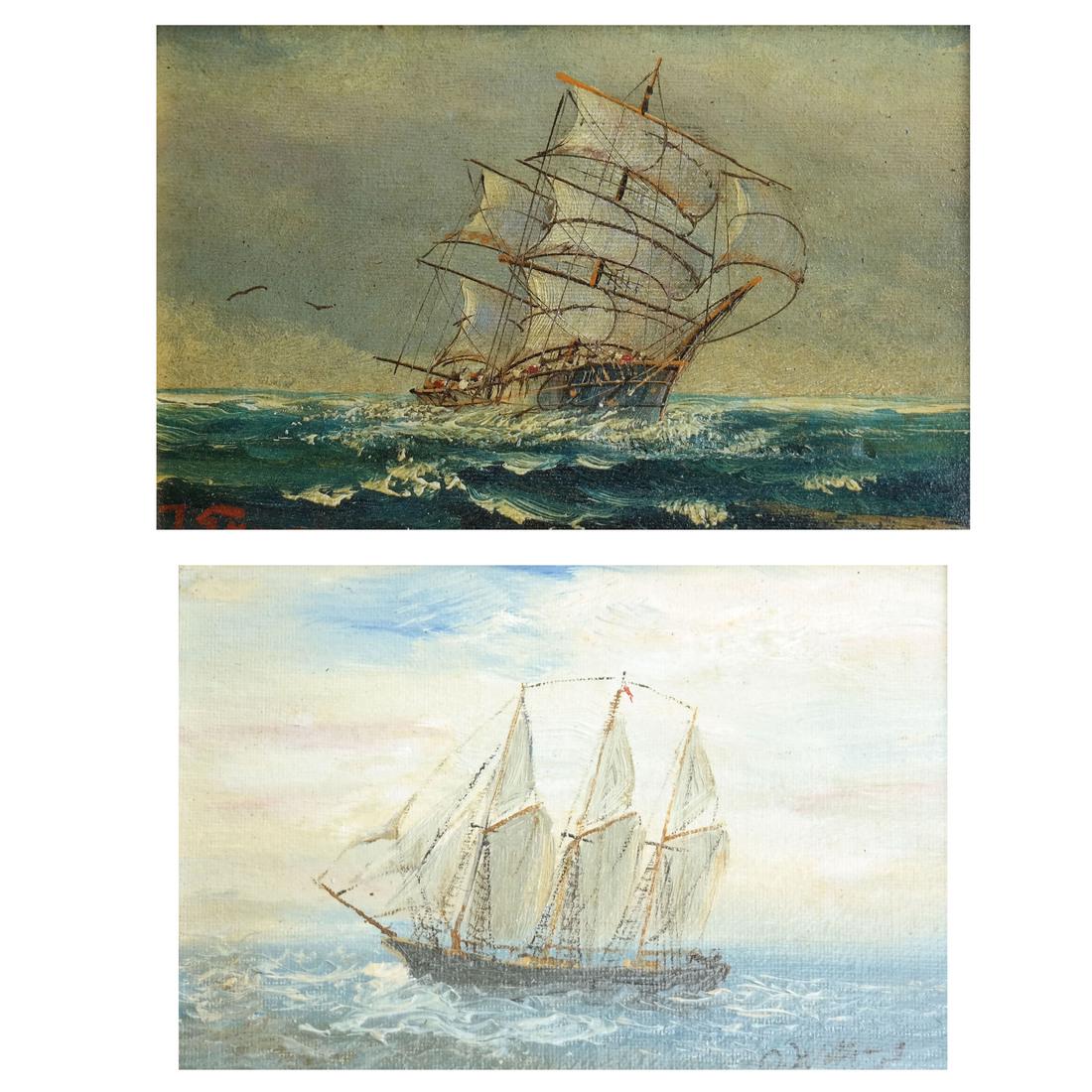 Pair of Framed Sailing Scenes (1 of 6)