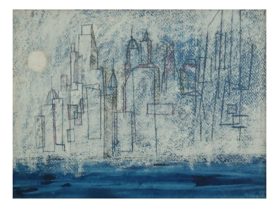 Modern City Skyline, Mixed Media (1 of 4)