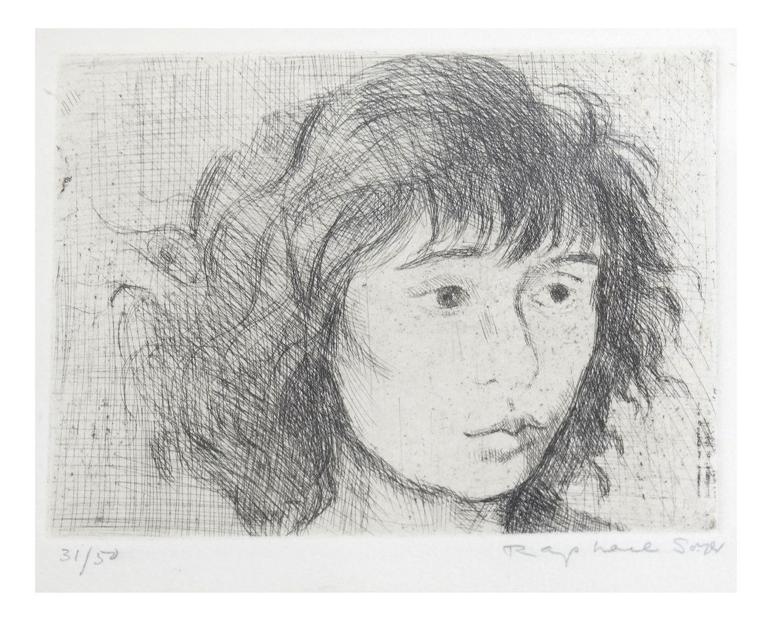 Raphael Soyer, Framed Portrait Etching (1 of 7)