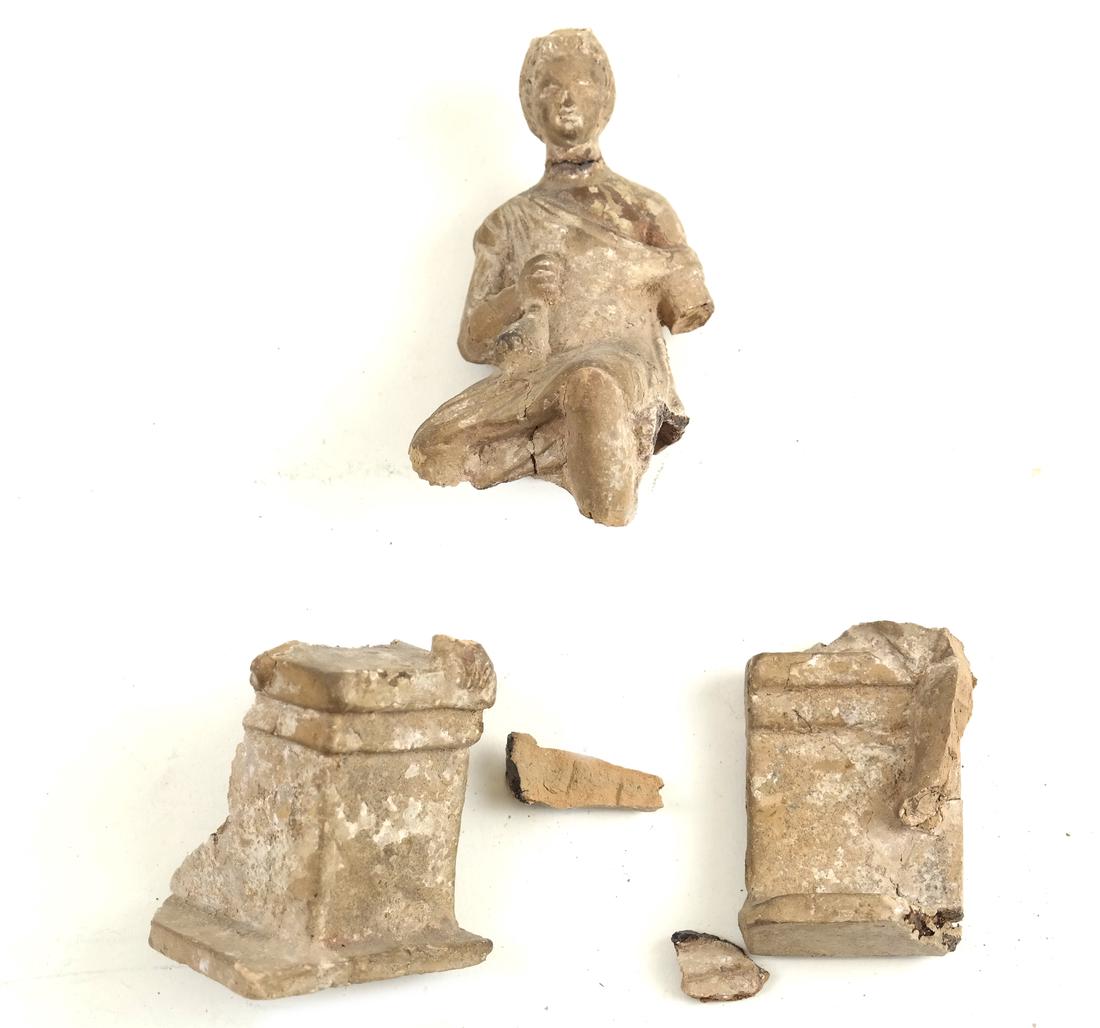 Ancient Terra Cotta Seated Figure (1 of 6)