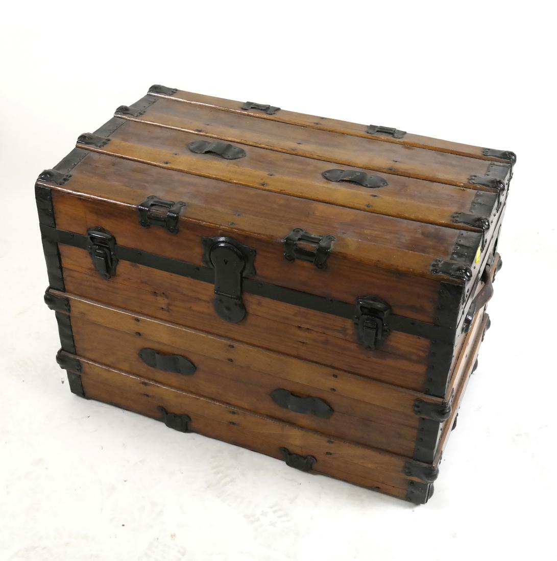 Antique Wooden Steamer Trunk (1 of 6)