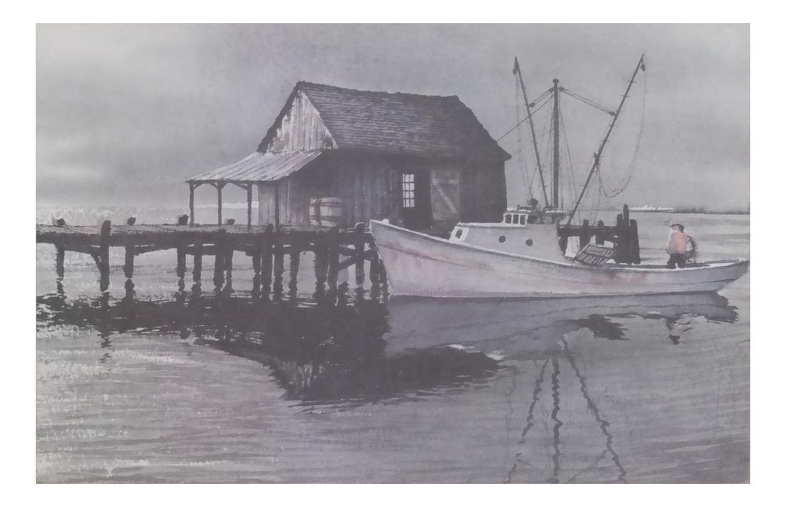 Framed Print of Docked Fishing Boat (1 of 6)