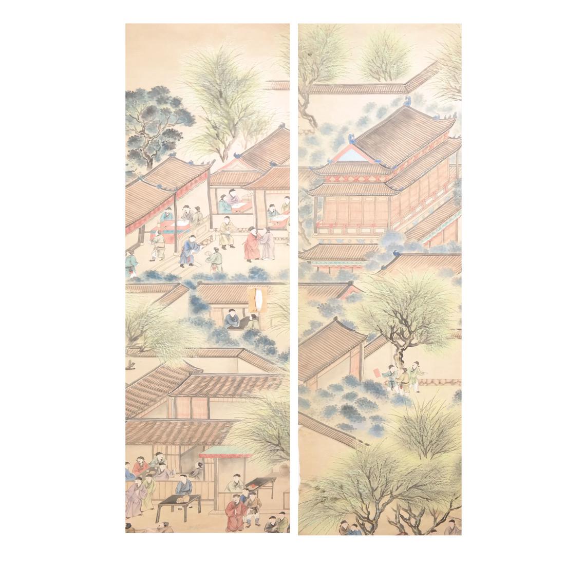 Two Asian Scroll Paintings (1 of 8)