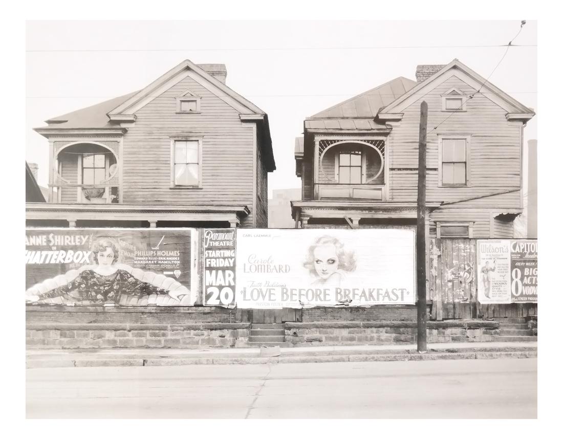 After W Evans, Houses/Billboards/Atlanta: After Walker Evans (1903-1975), Houses and Billboards in Atlanta 1936, Martson Hill Edition 2002, Pigment inkjet print by Sven Martson and John T. Hill, bottom margin inscribed 2/56, and "SM&H MARTSON