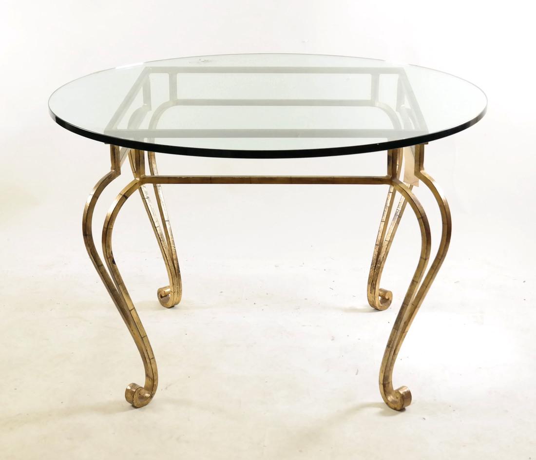 Gilt Steel & Glass Top Table (1 of 5)