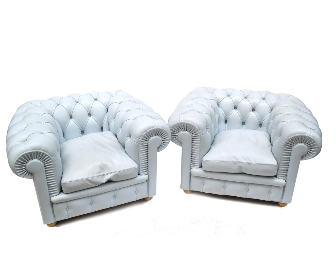 Pair of Poltrona Frau Club Chairs (1 of 8)