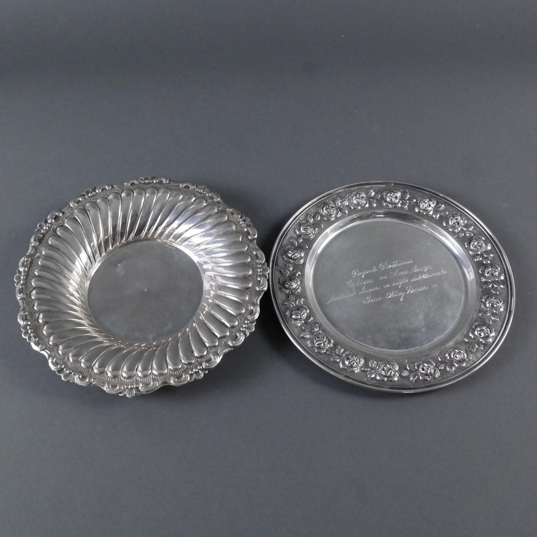 Two Continental Silver Circular Trays (1 of 9)