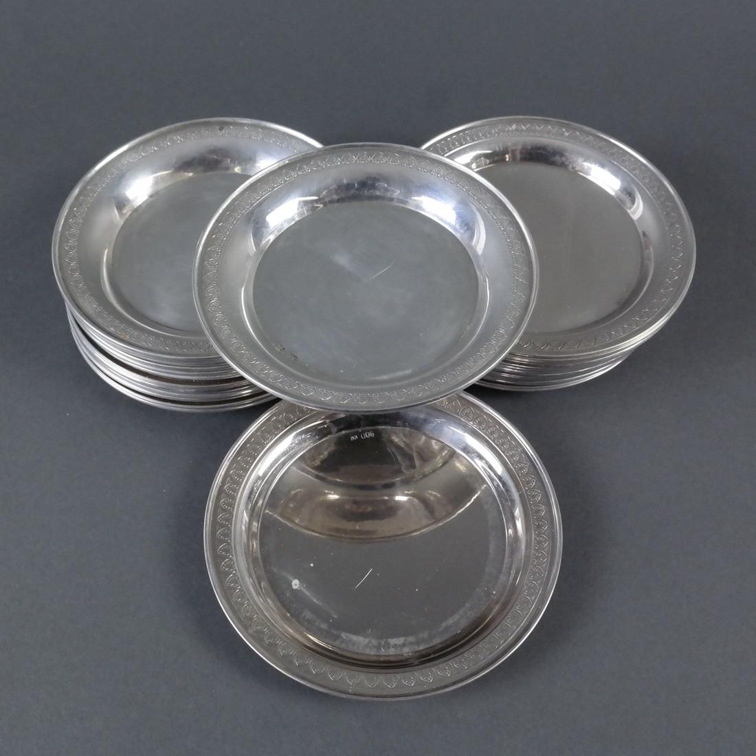 Thirty .900 Standard Silver Waiters (1 of 5)