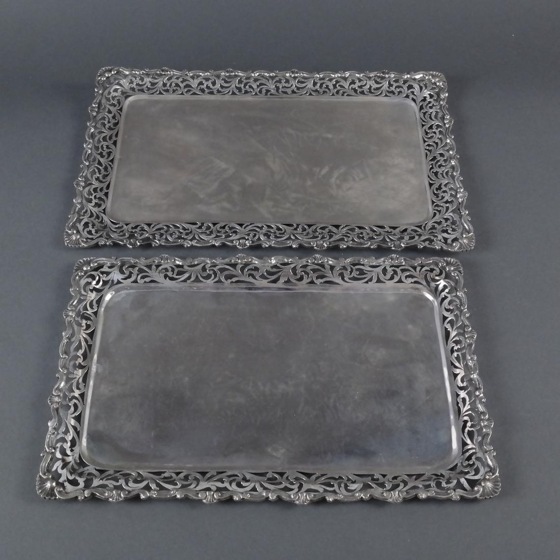 2 .800 Standard Silver Rectangular Trays (1 of 7)