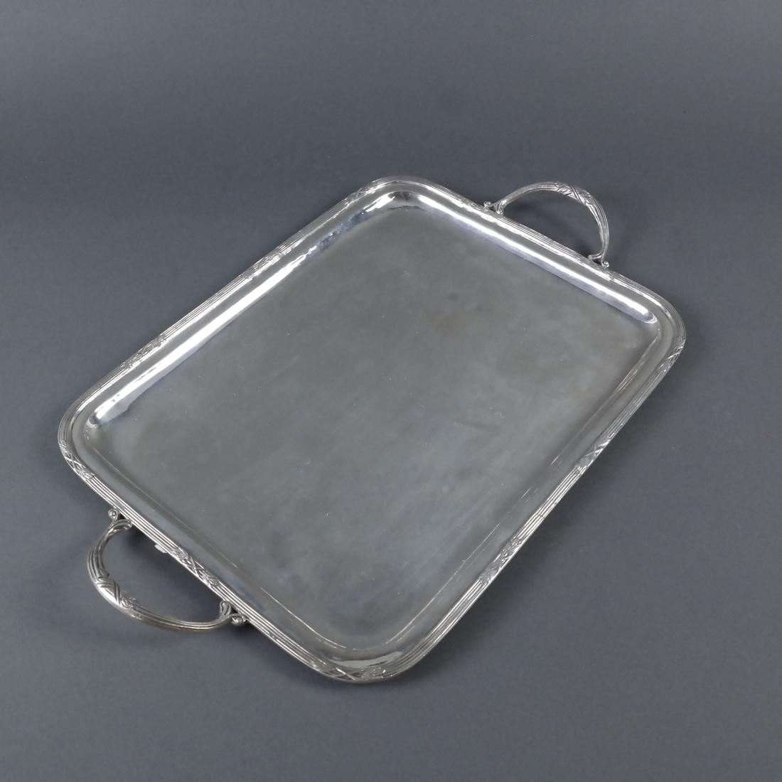 .900 Silver Rectangular Two-Handled Tray (1 of 6)