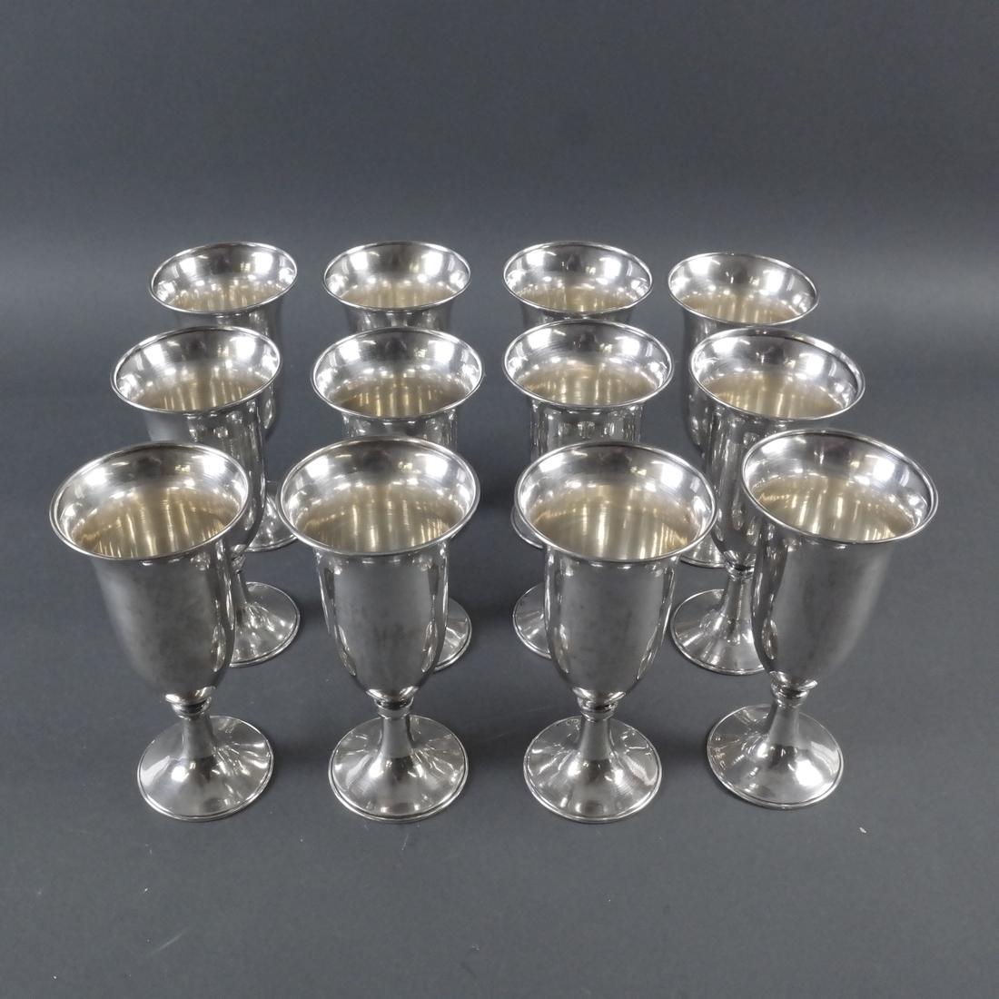 Set Twelve .900 Standard Silver Goblets (1 of 7)
