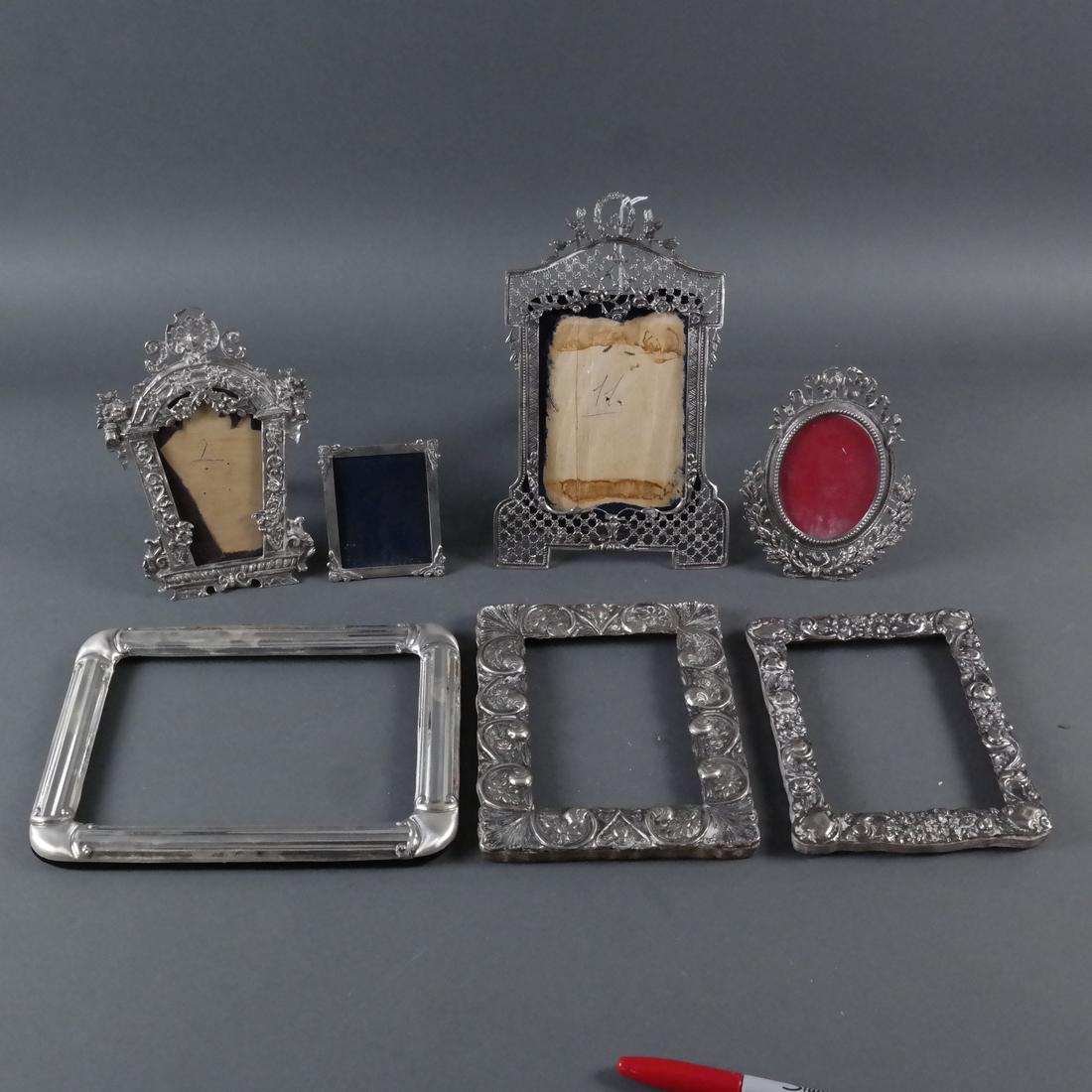 Seven Silver Photo Frames (1 of 9)