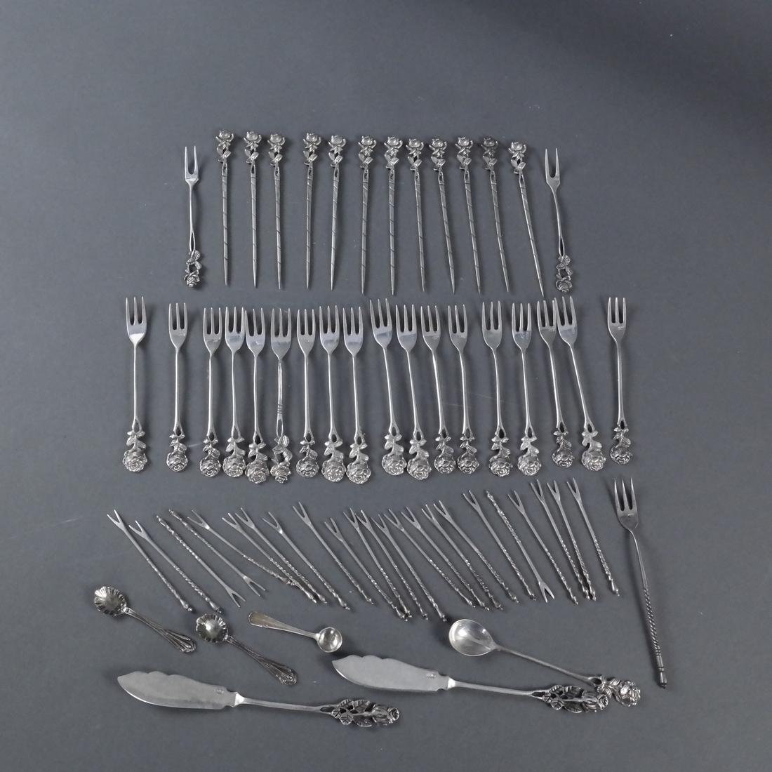 44 Various .800 Fish Forks or Other (1 of 7)