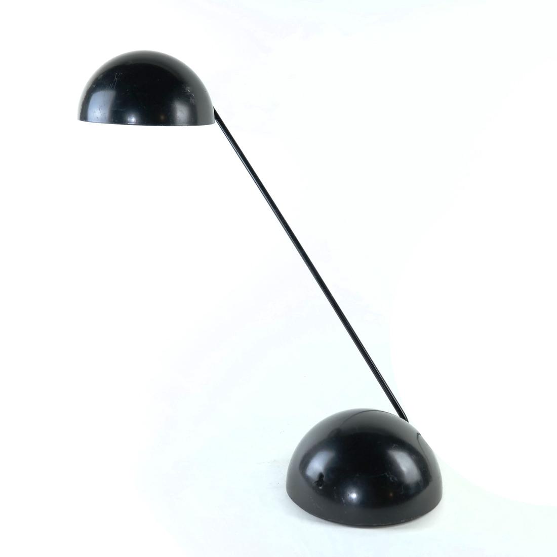Black Tronconi Desk Lamp, Minikini: Mid-century modern desk lamp designed by Barbieri e Marianelli in 1981. Tronconi illuminazione Dimensions: 5.25 " H x 17.00 " W; 