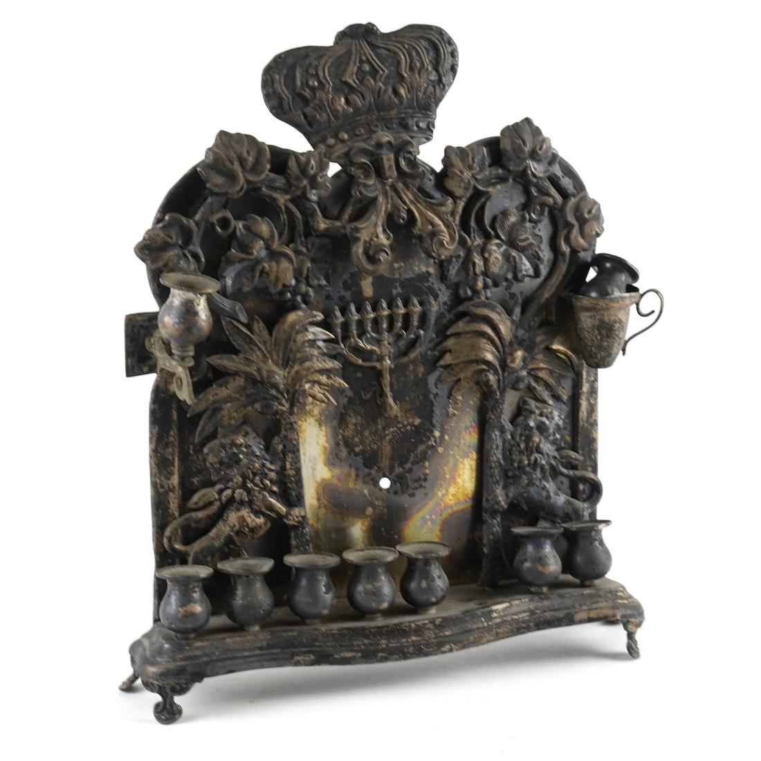 19th Century Warsaw Chanukah Menorah (1 of 9)