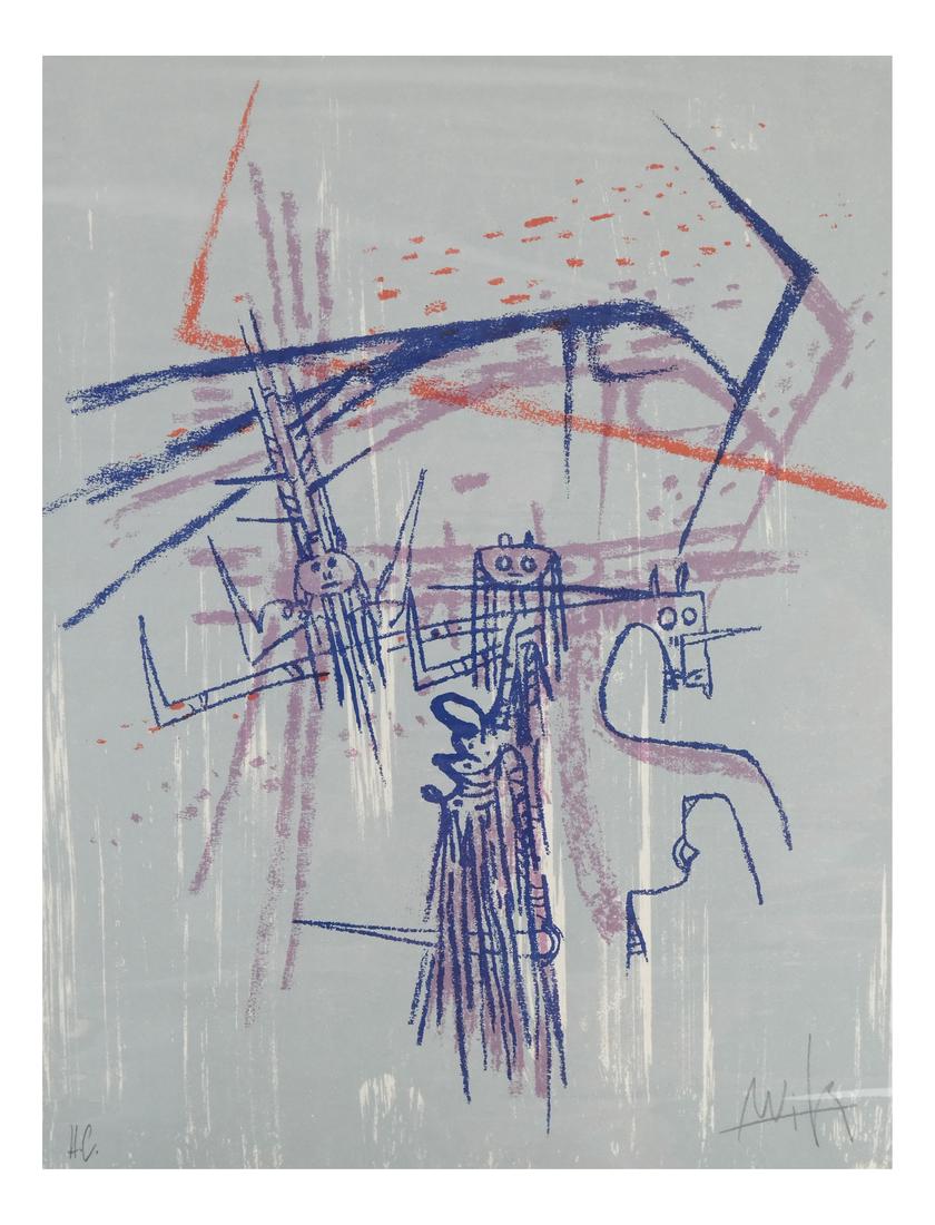 Wifredo Lam, Two Figures and Horse - Lithograph (1 of 7)