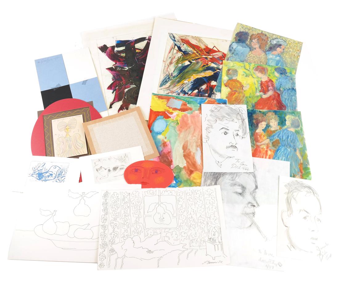 Group of Assorted Small Original Works on Paper (1 of 10)