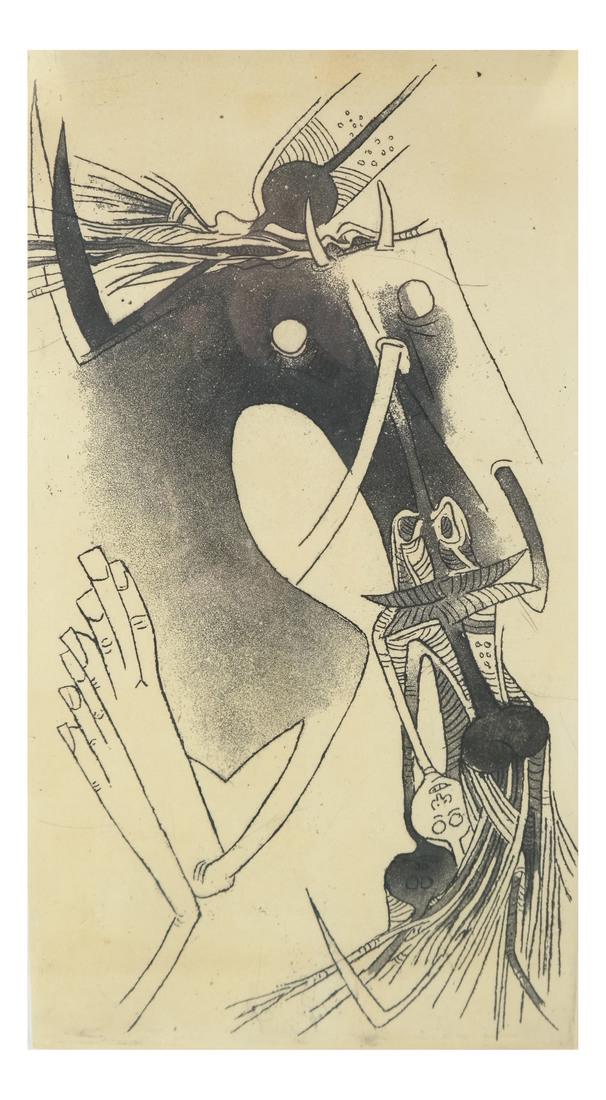 Wifredo Lam, Abstract Anthropomorphic Figure - Etching (1 of 6)