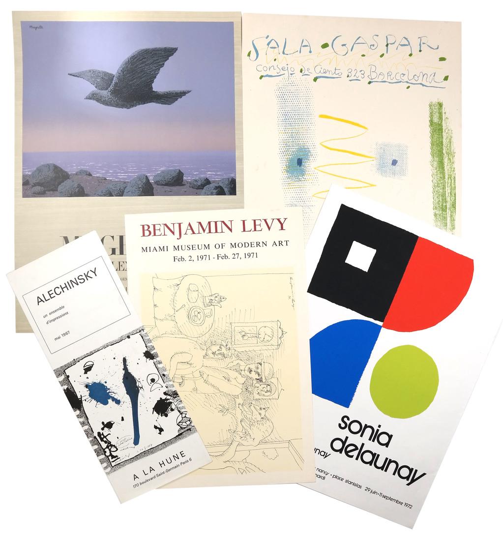 Set of Five Vintage Exhibition Posters - Color (1 of 10)