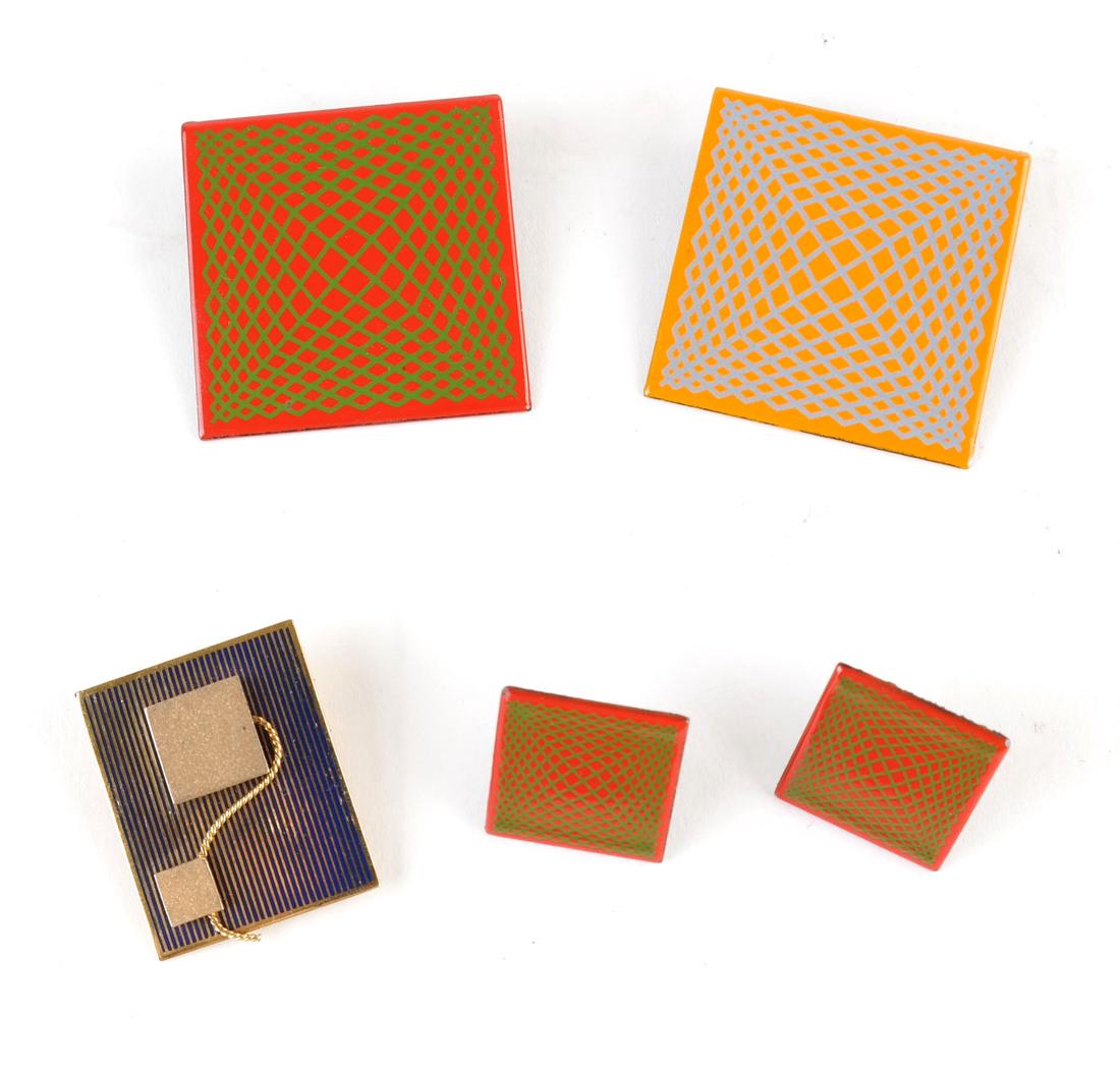 Op Art Jewerly & 18K Gold Pin (1 of 7)