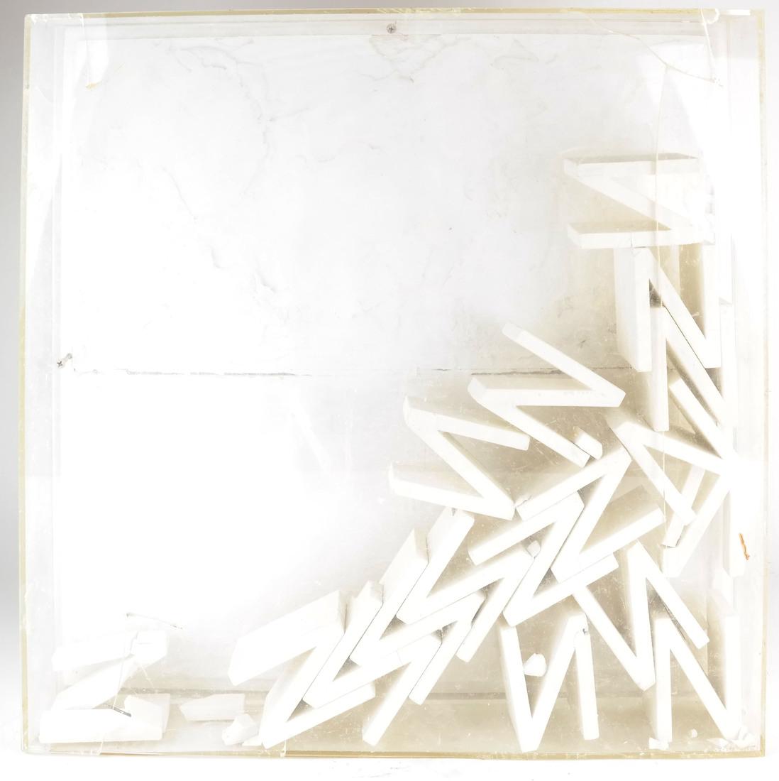 Chryssa, "White Ns Fuge" - Plaster and Plexiglas (1 of 10)