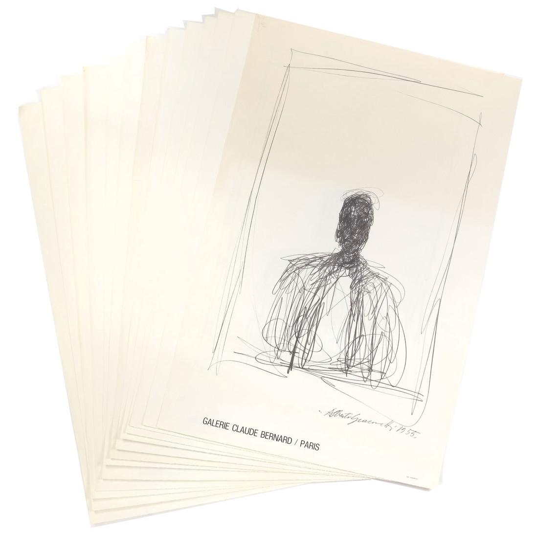 After Alberto Giacometti, 10 Vintage Exhibition posters (1 of 6)