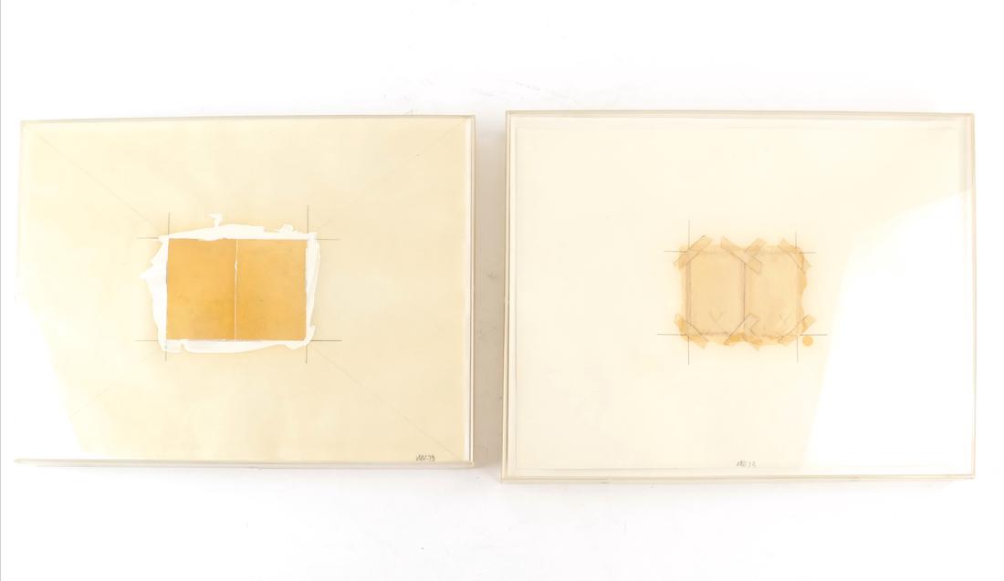 Two Abstract Mixed Media Works on Paper (1 of 7)