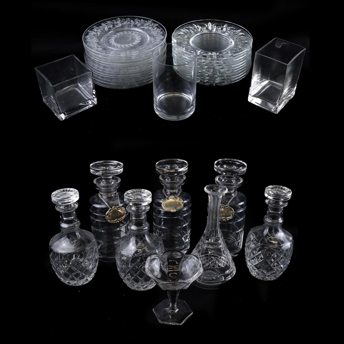 Group of Glass Decanters, Plates (1 of 10)
