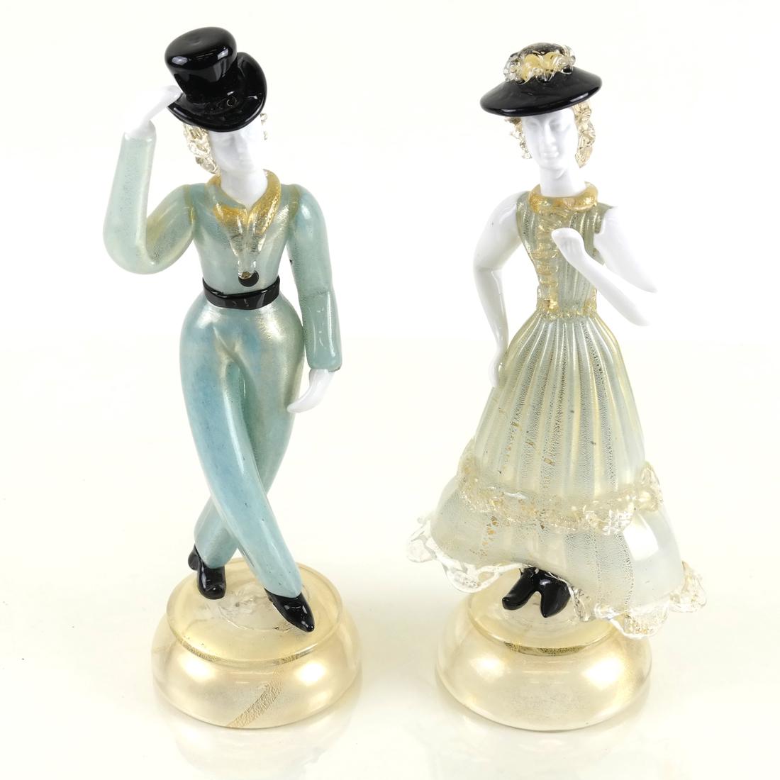 Pair of Murano Glass Figures (1 of 9)