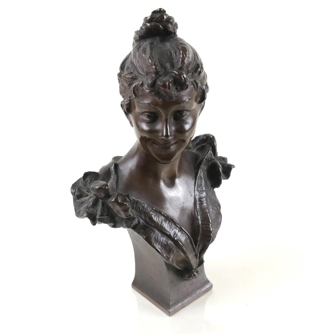 Miniature Bronze Female Bust (1 of 7)