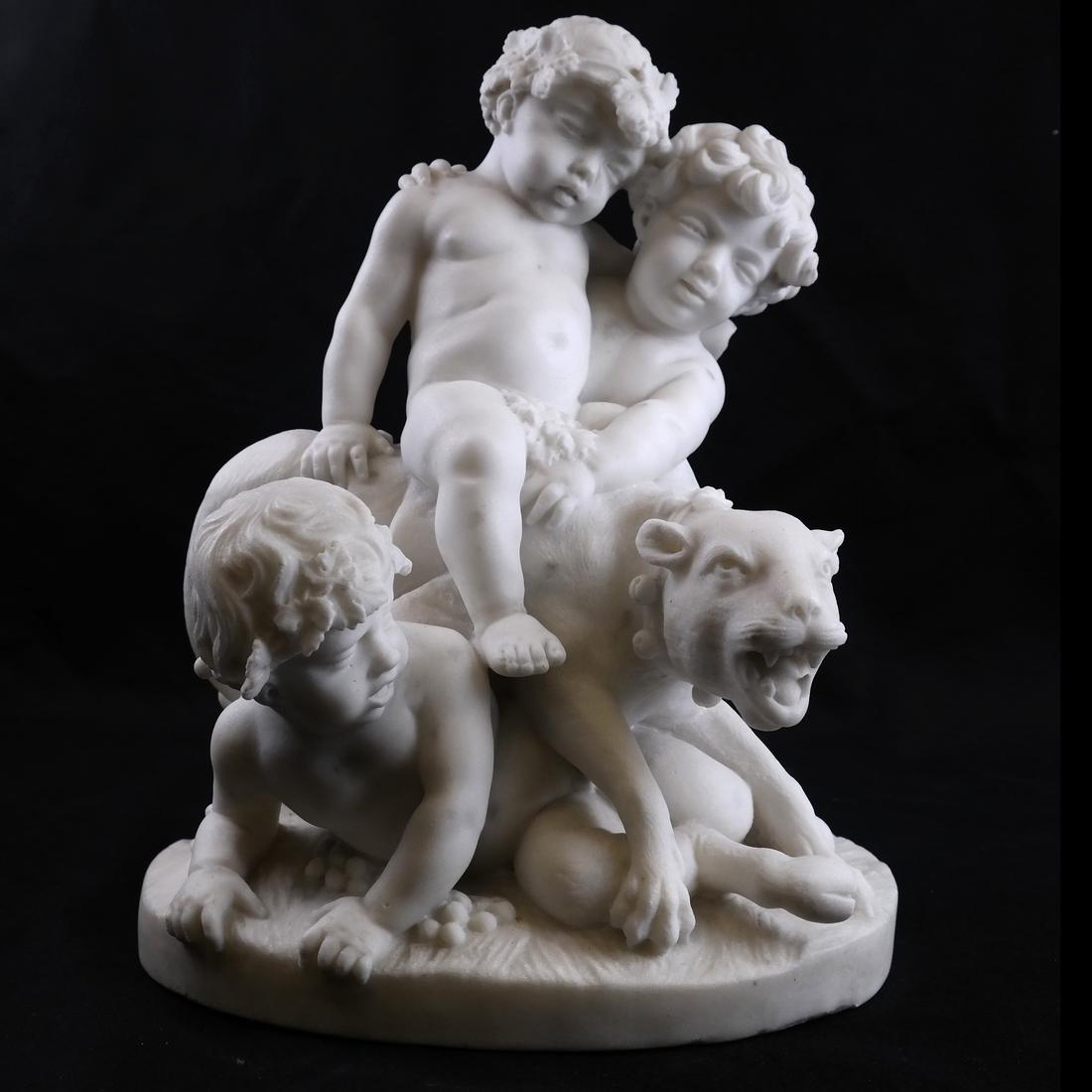 Claudion Marble Sculpture, Cherubs (1 of 5)