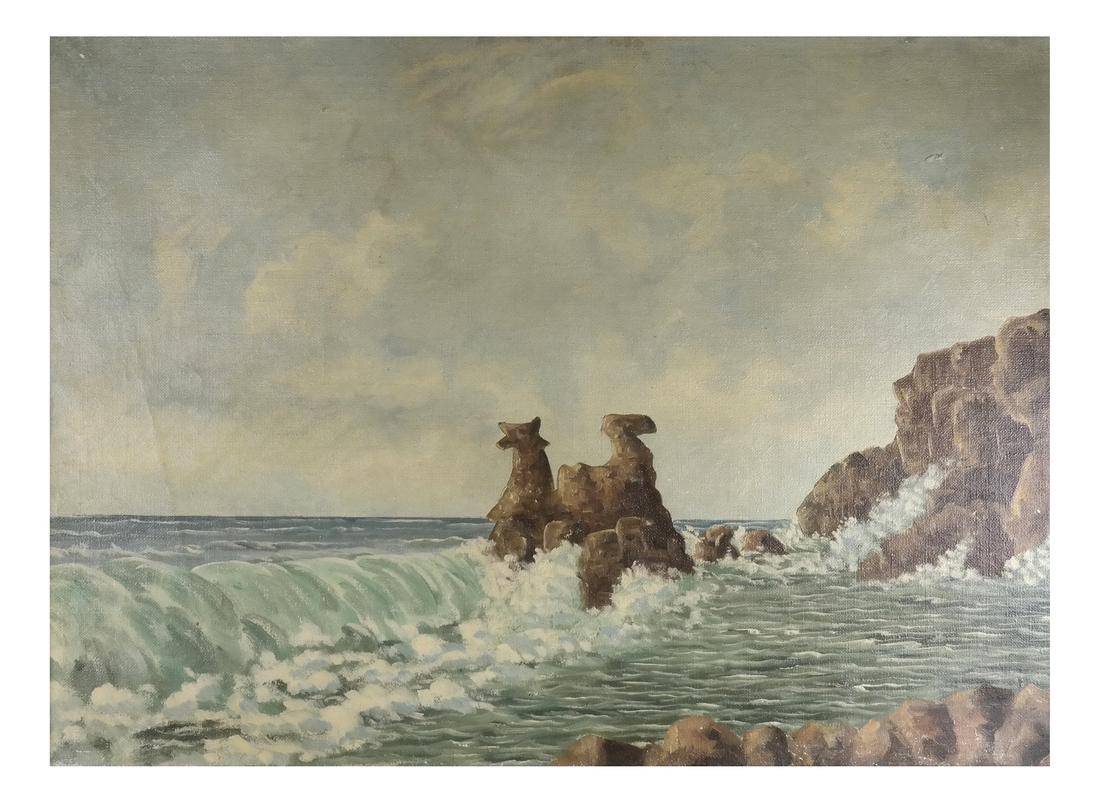 Homer, Rocky Coast - Oil on Canvas (1 of 6)