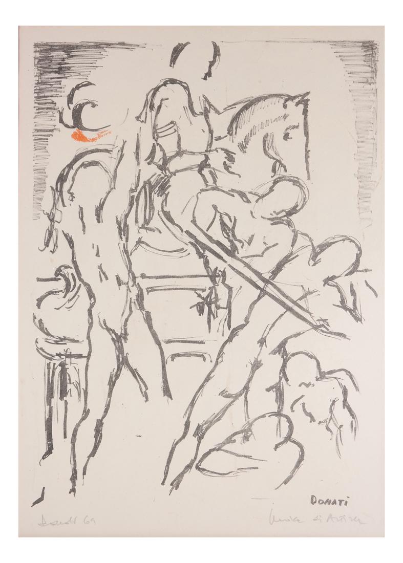 Donati, Horse and Men, Work on Paper (1 of 7)