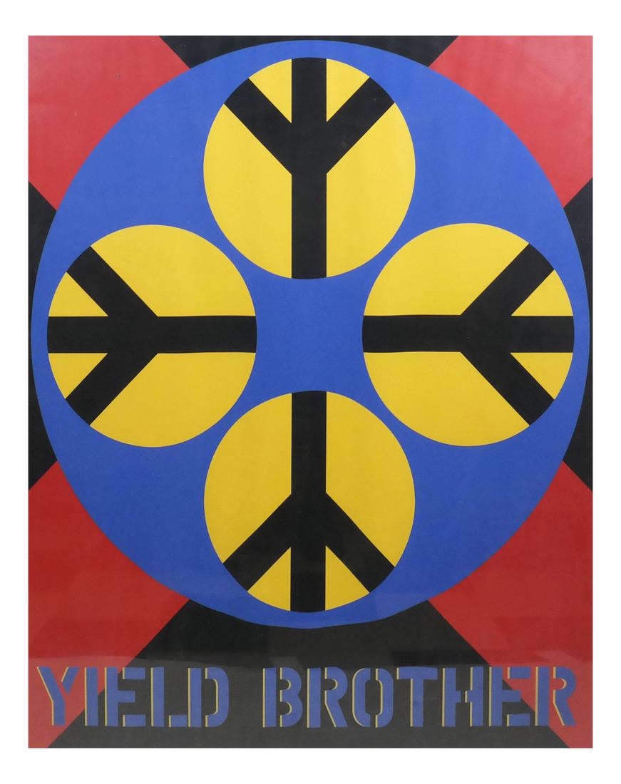 Robert Indiana, Poster - "Yield Brother" (1 of 7)