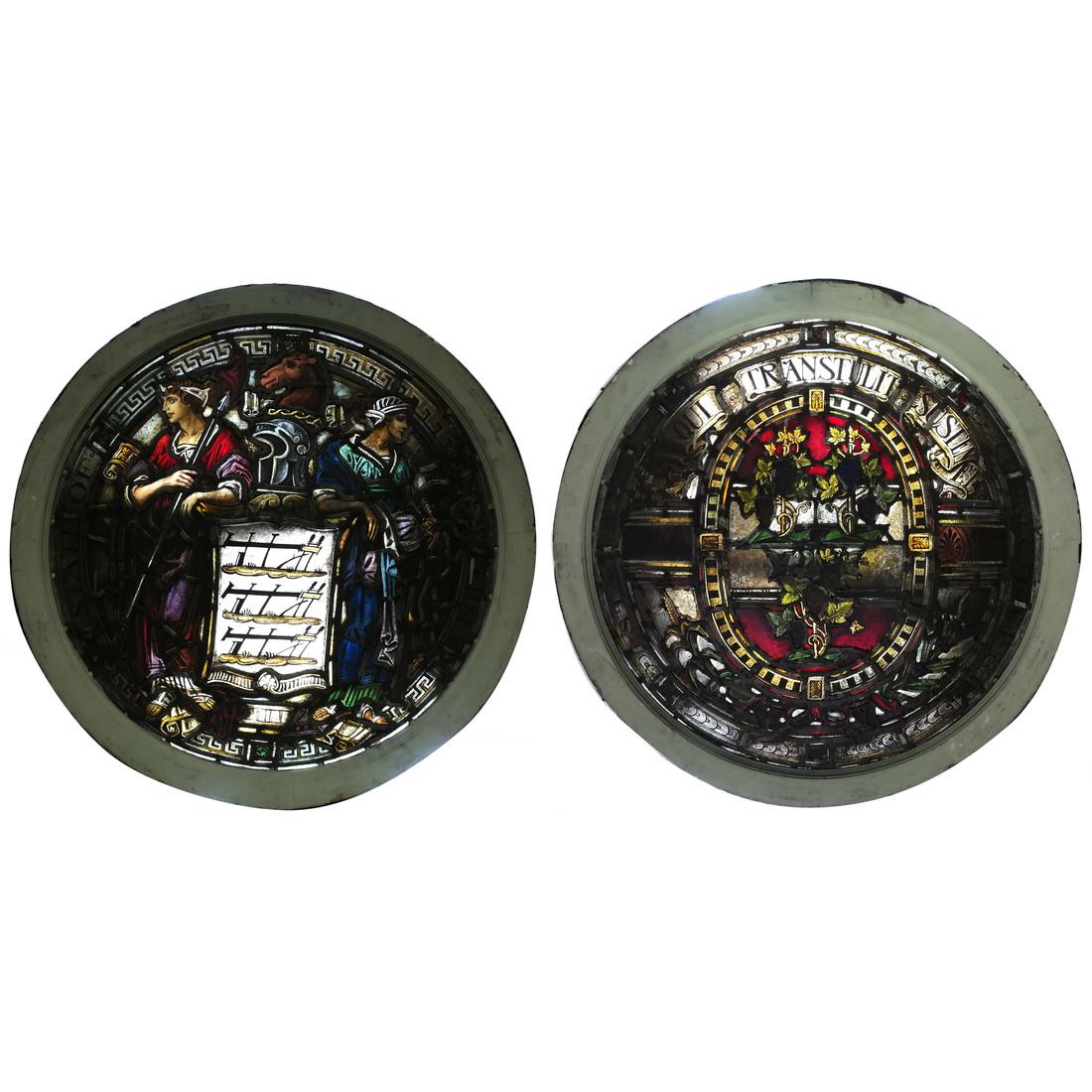 Two Lead Glass Rondel Windows (1 of 10)