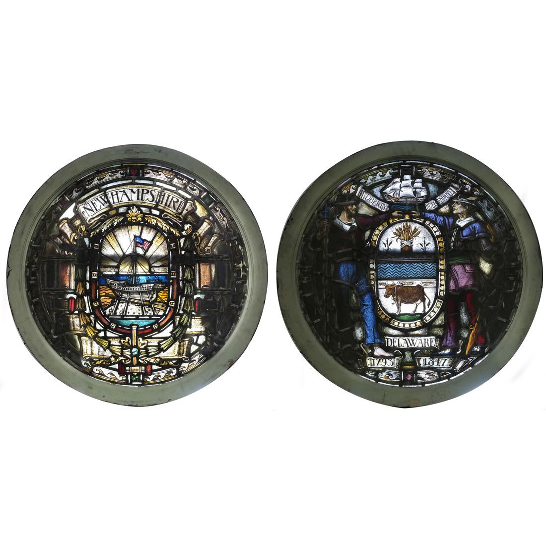 Two Lead Glass Rondel Windows (1 of 10)