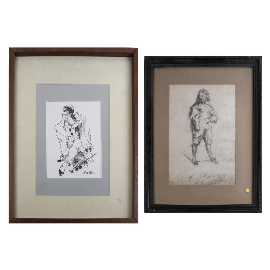 Two Works, Male Figure - Jester (1 of 9)