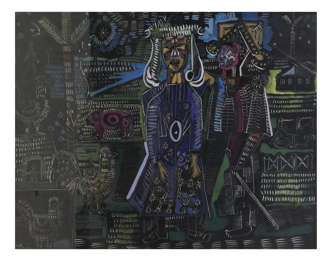 Constantin Roy Miller, Abstract Gouache (1 of 8)