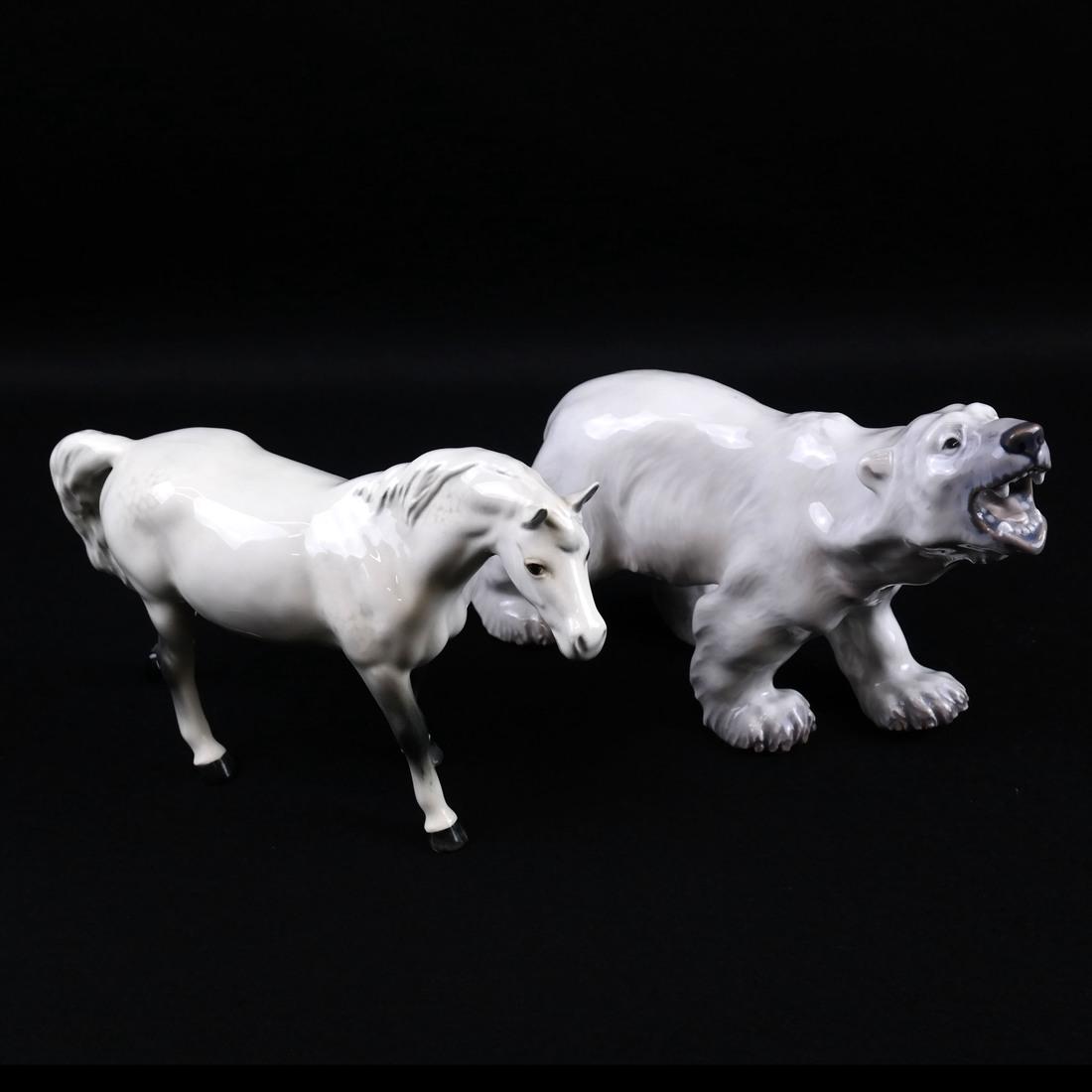 Two Ceramic Animals: Bear and Horse (1 of 7)