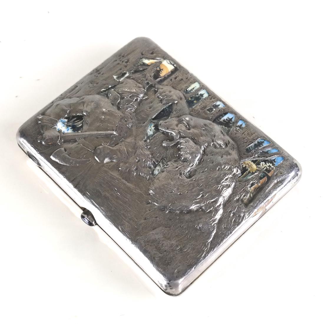 Russian Silver and Enamel Cigarette Box (1 of 6)
