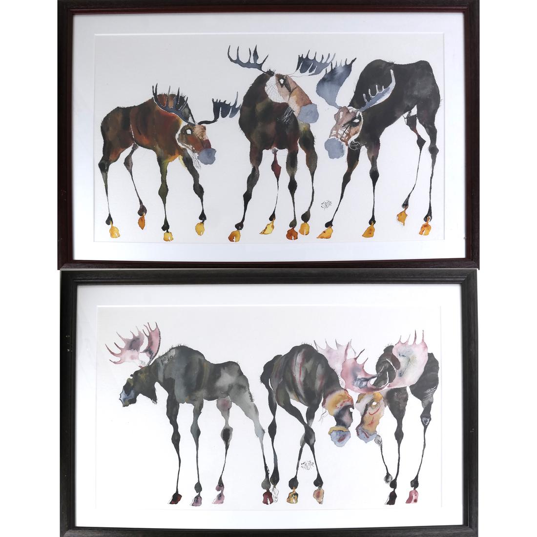 Jacobs Two Watercolors, Moose (1 of 10)