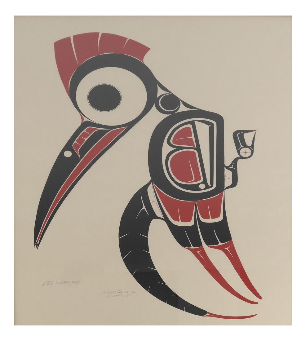 Art Thompson Woodpecker Serigraph Northwest Coast Print (1 of 5)