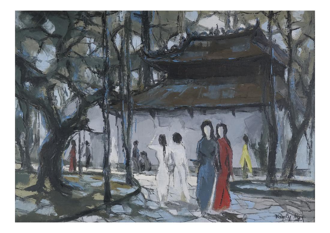 Oil On Canvas, Asian Figural Scene (1 of 6)