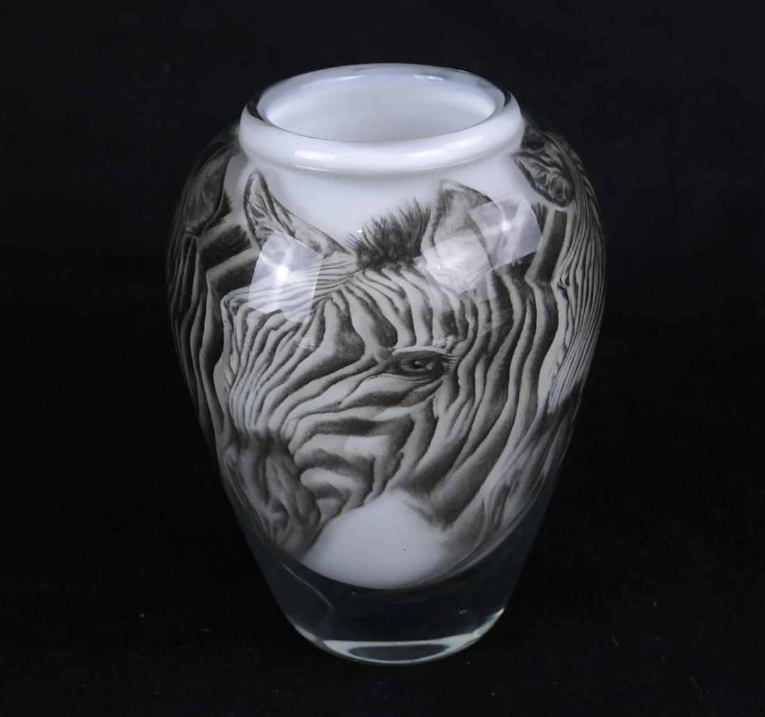 Toan Klein Crystal Glass Zebra Vase (1 of 6)