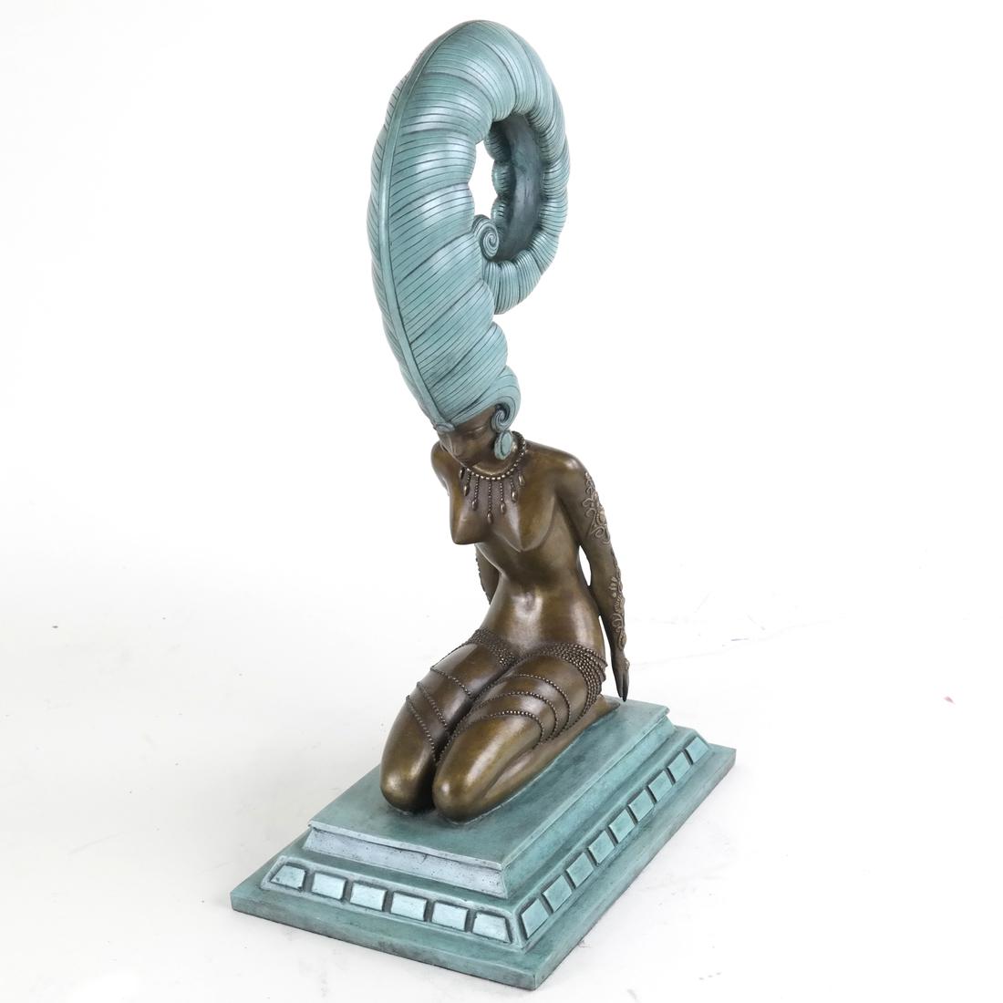 Erte La Plume Polychrome Sculpture (1 of 9)