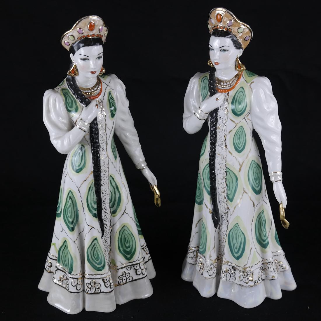 Two Ayaebo Lomonosov Russian Porcelain Figures (1 of 8)