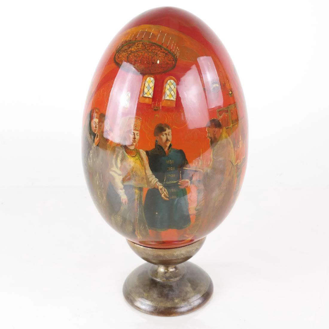 Russian Lacquer Egg On Stand (1 of 8)