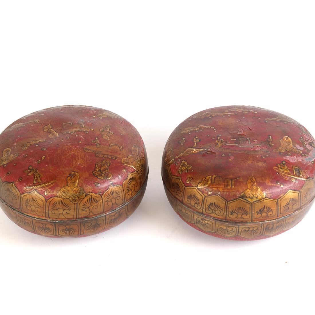 Pair of Pewter Chinoisiere-Style Boxes (1 of 7)