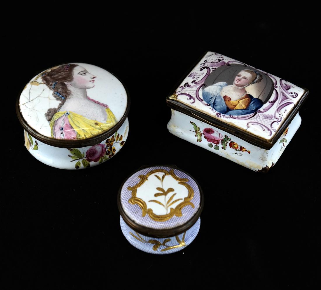 Three Various Enamel Boxes (1 of 4)